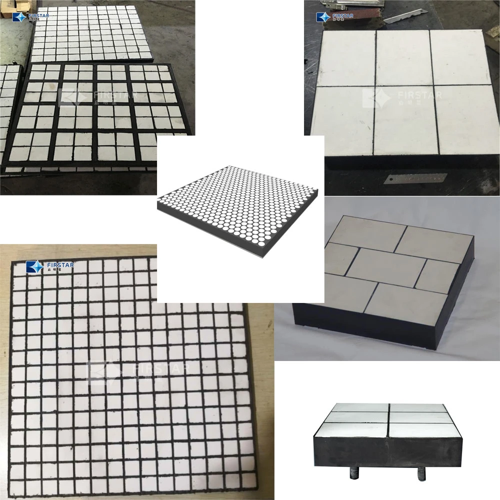 Manufacturer Alumina and Rubber Steel Ceramic Liner for Conveyor System